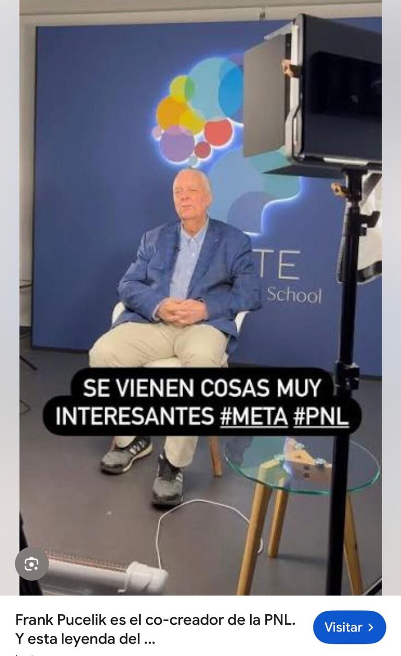 Frank Pucelik, co-creador de la PNL, durante una formación